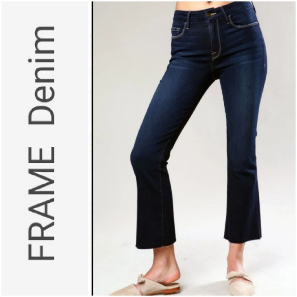 FRAME DENIM Le Crop Mini Boot Jeans Dark Wa
